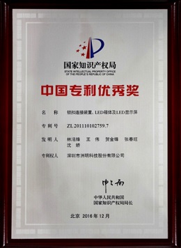 洲明科技 - 中國專利優(yōu)秀獎
