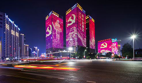 照明設計-旺座現(xiàn)代城建筑樓體照明